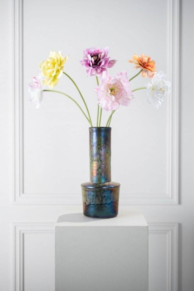 SILK-KA Tulip Stem Orange/Brown | 69 cm