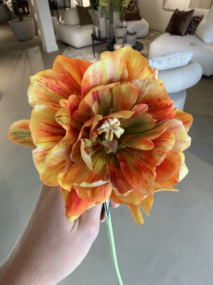 SILK-KA Tulp Steel Oranje/Bruin | 69 cm