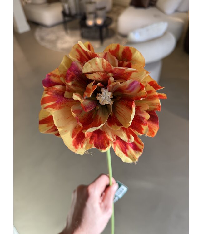 SILK-KA Tulip Stem Red/Yellow | 69 cm