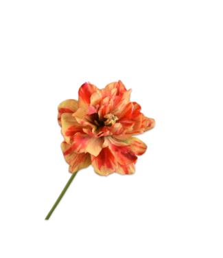 SILK-KA Tige de tulipe rouge/jaune | 69 cm