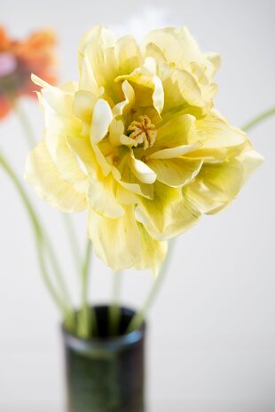 SILK-KA Tulp Steel Geel | 69 cm