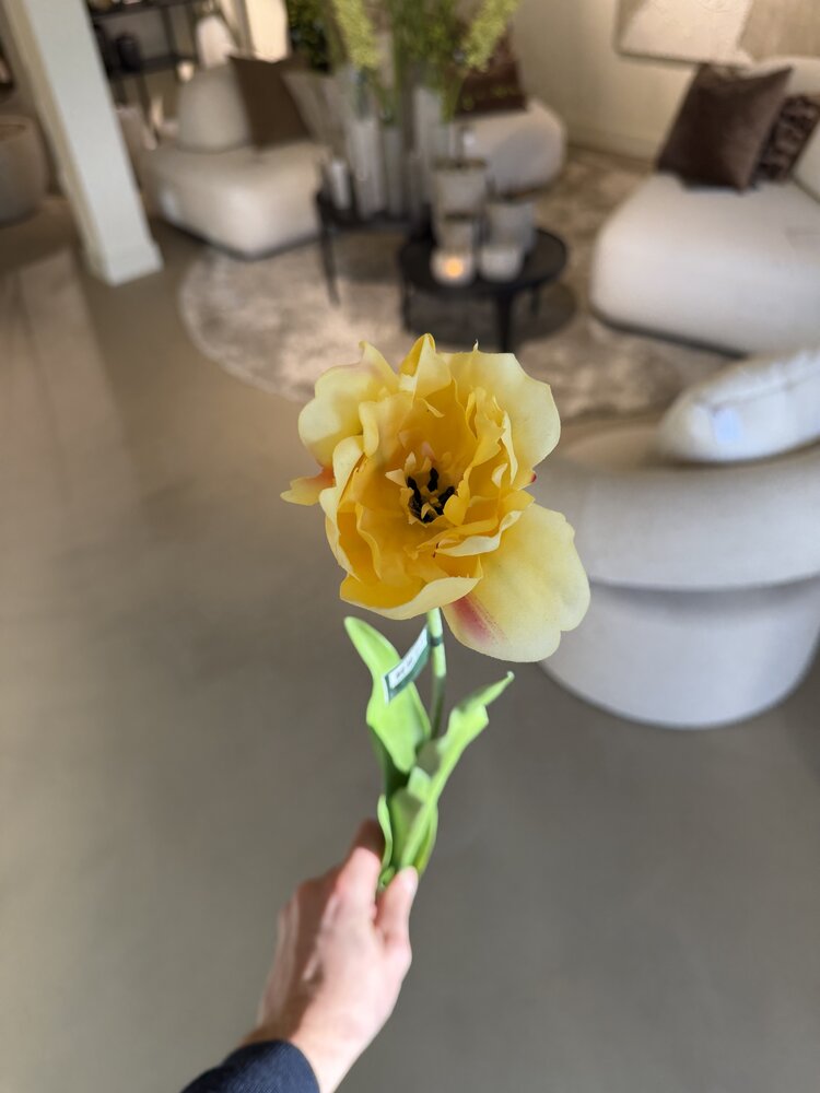 SILK-KA Stelo di tulipano giallo RT | 72 cm