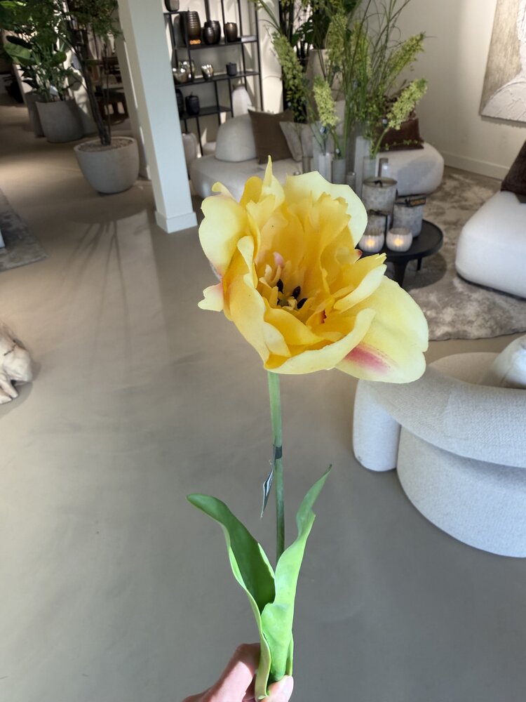 SILK-KA Stelo di tulipano giallo RT | 72 cm