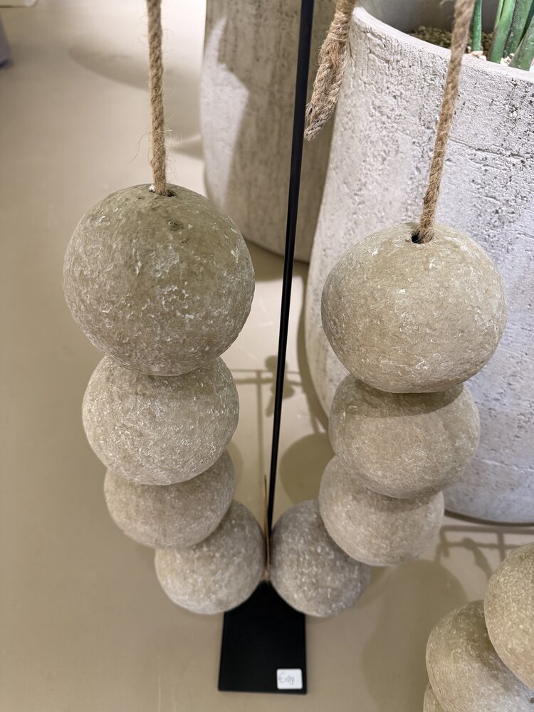 NU PUUR & GROEN Halskette „Cotton Maché“ grau/braun NU PUUR & GROEN Halskette „Cotton Maché“ grau/braun