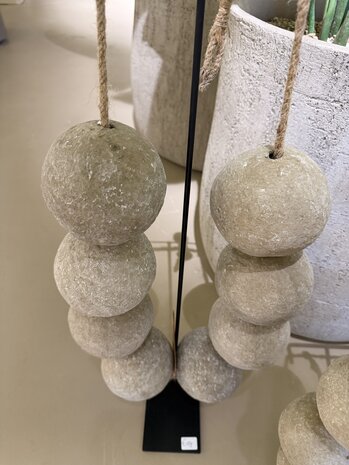 NU PUUR & GROEN Collana "Cotton Maché" grigio/marrone