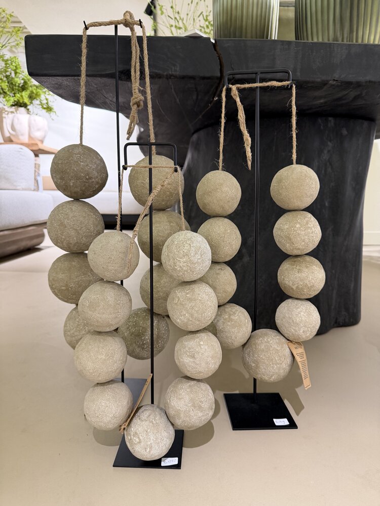 NU PUUR & GROEN Collier « Coton Mâché » gris/marron NU PUUR & GROEN Collier « Coton Mâché » gris/marron