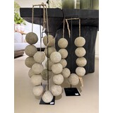 NU PUUR & GROEN Ketting "Cotton Maché" grijs/bruin