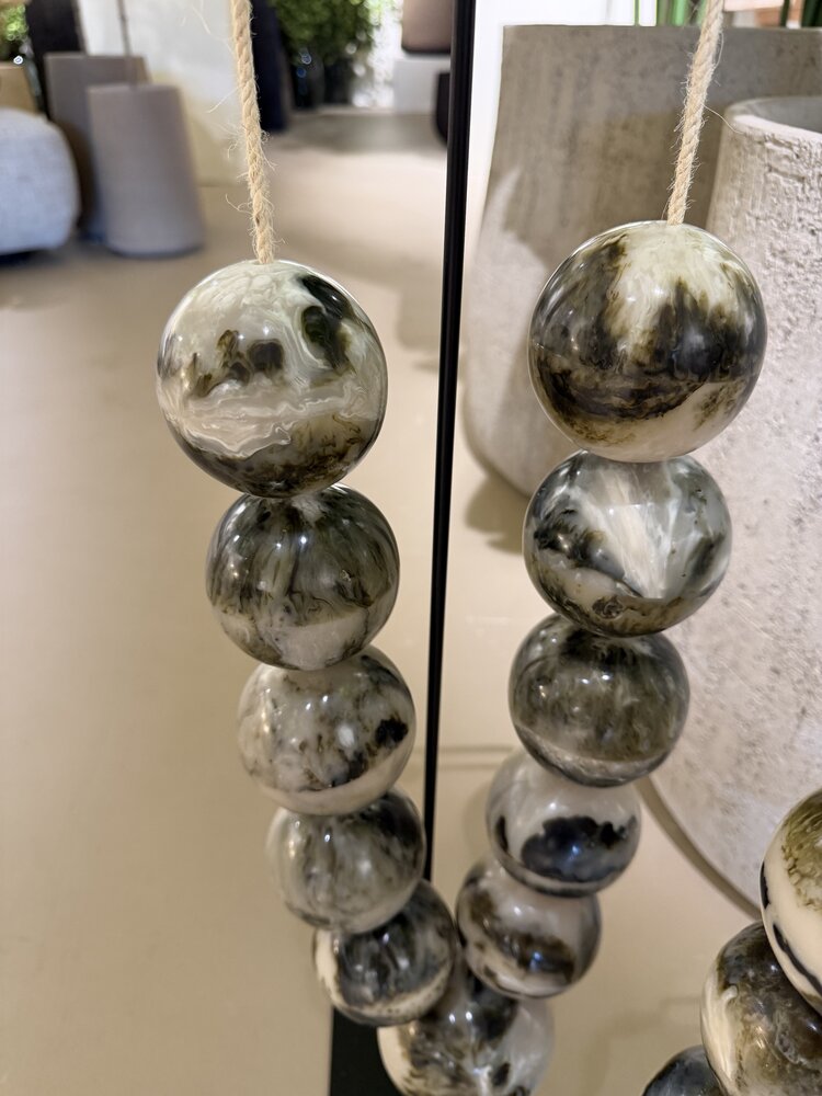 NU PUUR & GROEN Collier crème/vert