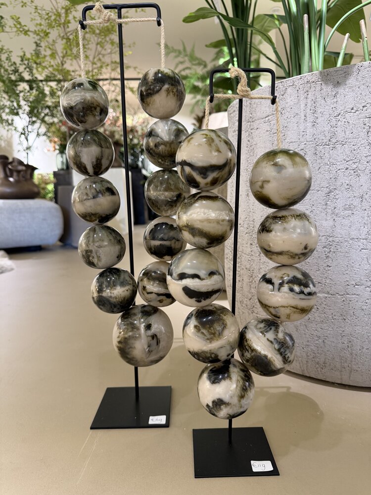 NU PUUR & GROEN Collier crème/vert