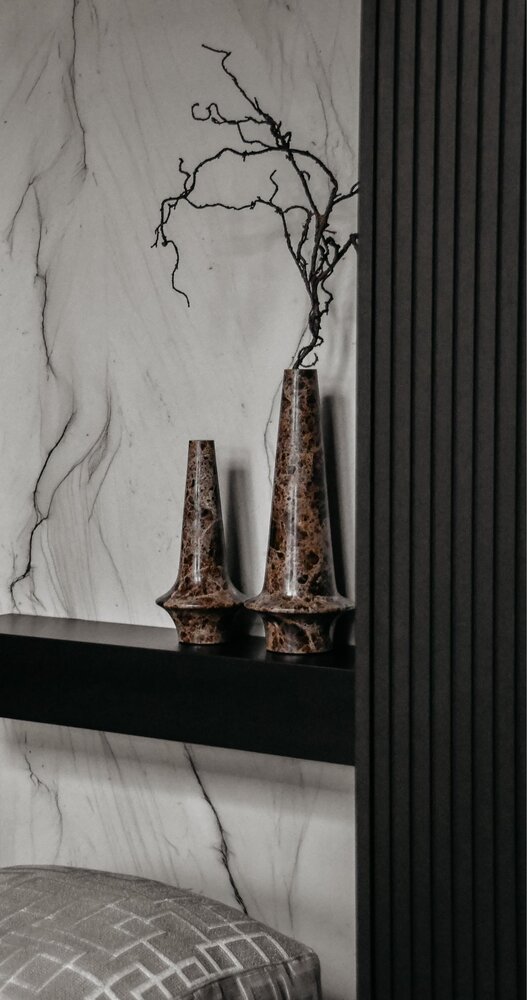 RAF Deluxe Vase marble "TUVAR" medium