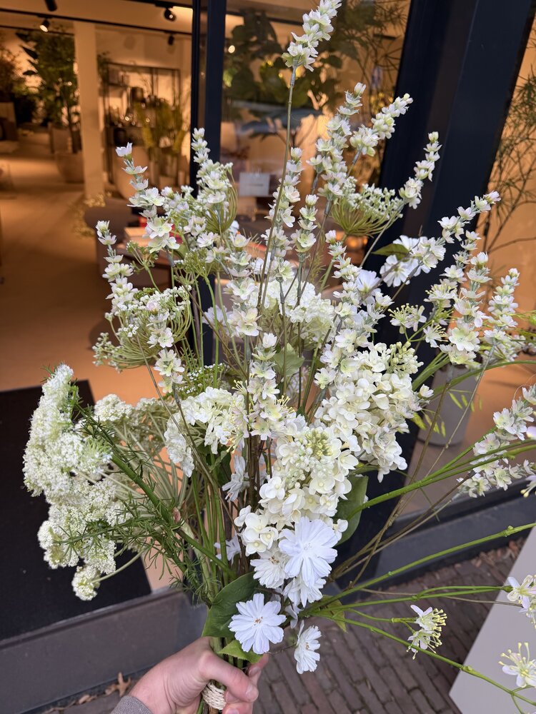 SILK-KA Artificial flower bouquet "Mixed White - Limited Edition"