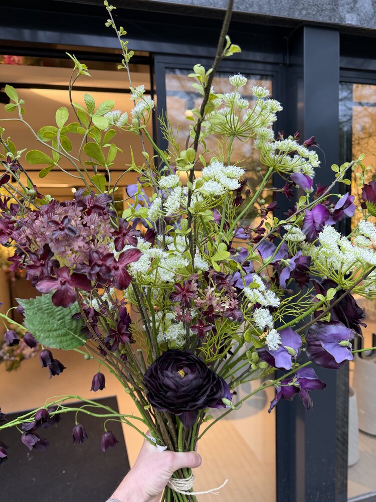 SILK-KA Kunstig blomsterbukett "Burgunder Pleasure - Limited Edition"