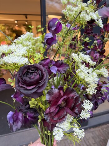 SILK-KA Bouquet de fleurs artificielles « Plaisir Bourgogne - Édition Limitée »