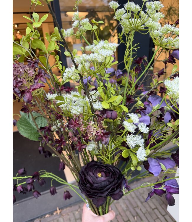 SILK-KA Kunst bloemen boeket " Burgundy Pleasure - Limited Edition ''