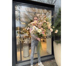 SILK-KA Bouquet di fiori artificiali "Rose pastello - Edizione limitata"