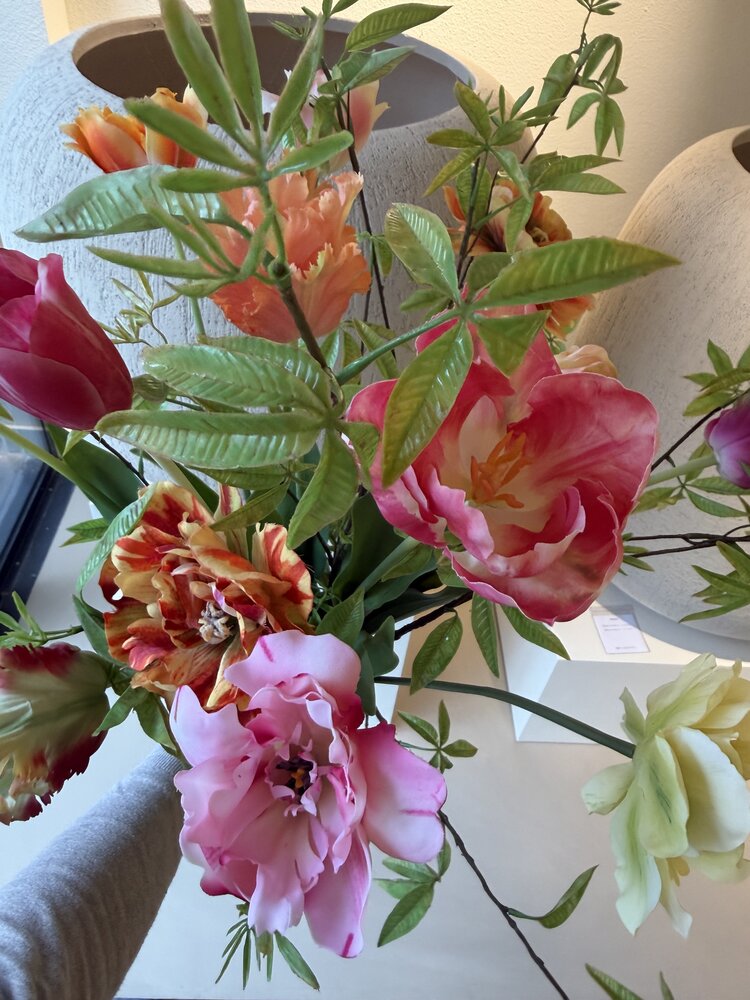 SILK-KA Kunst bloemen boeket "Colourful Tulips XL"