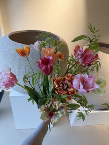 SILK-KA Künstlicher Blumenstrauß „Bunte Tulpen XL“