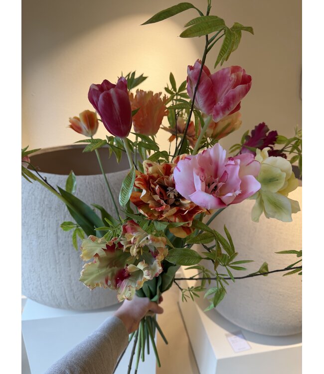 SILK-KA Artificial flower bouquet "Colorful Tulips XL"