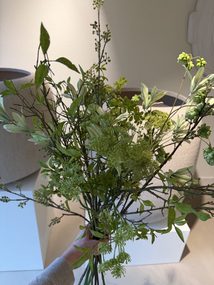 SILK-KA Bouquet di fiori artificiali "Tocco di verde"