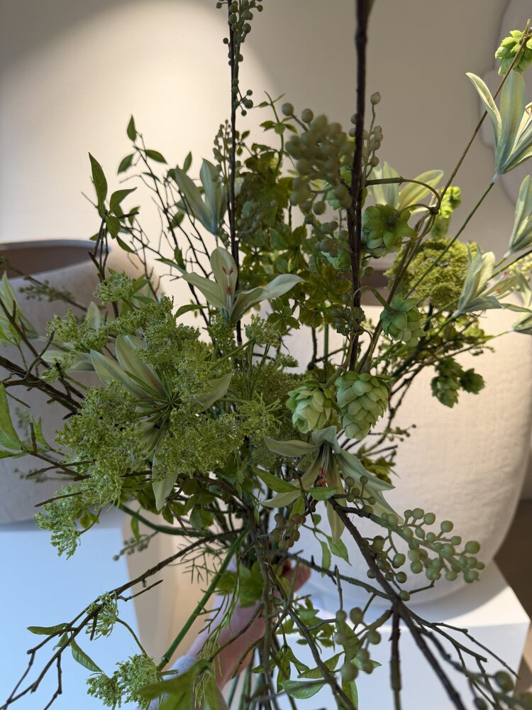 SILK-KA Bouquet di fiori artificiali "Tocco di verde"