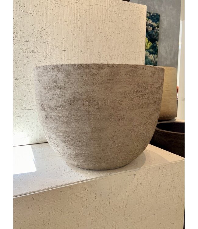 NU PUUR & GROEN DOMANI pot "Texel" natural grey / inclusief Bucida boom van Silk-Ka
