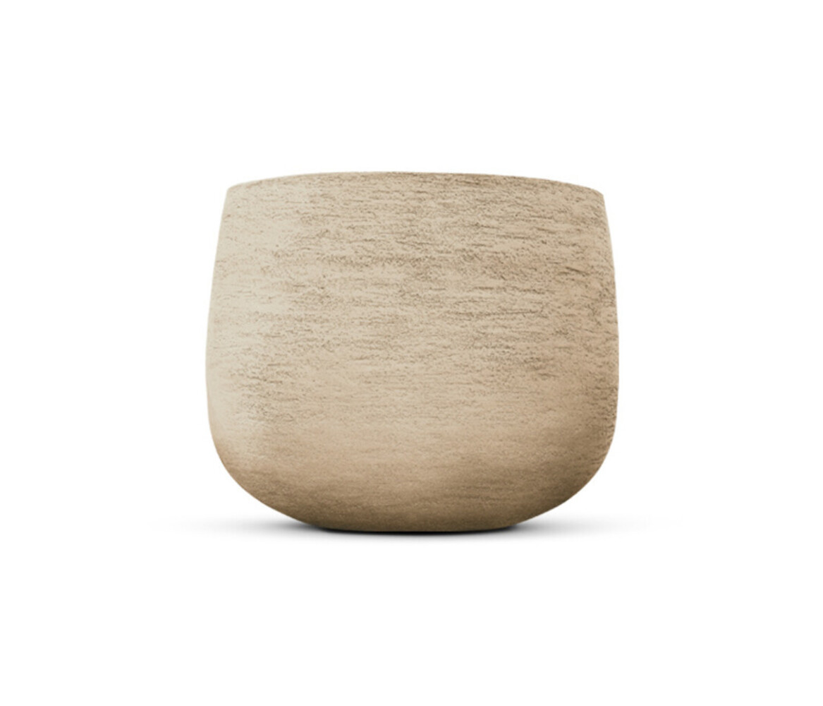 NU PUUR & GROEN Juego de 2 macetas Domani "GRAZ" en blanco natural / incluye árboles Bucida de Silk-Ka