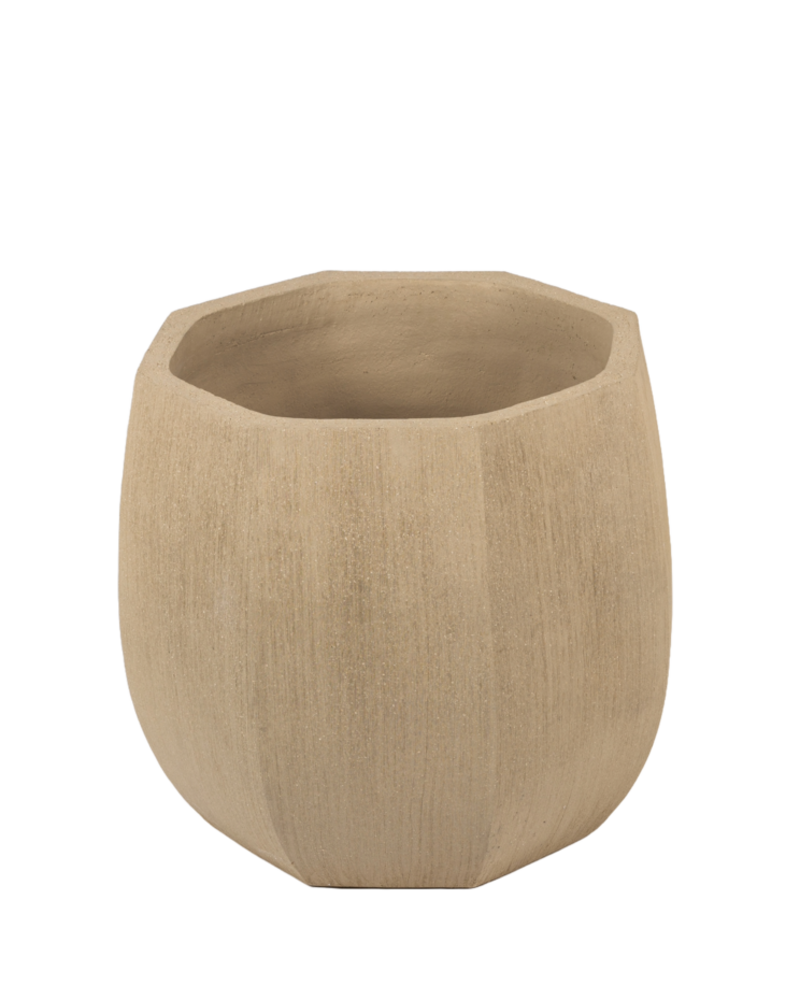 NU PUUR & GROEN Vaso Domani "ALMA" bianco naturale / incluso albero Bucida di Silk-Ka