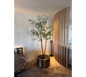 NU PUUR & GROEN "CUPRUM" pot brass / including Bucida tree from Silk-Ka