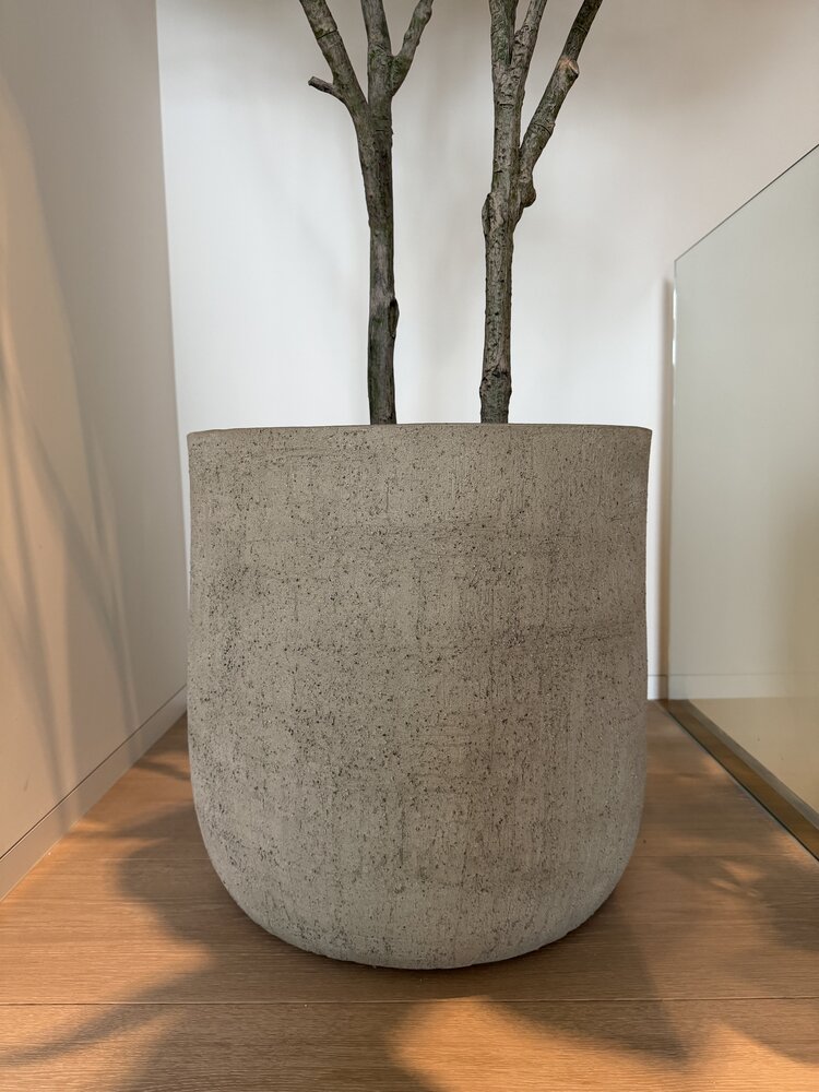 NU PUUR & GROEN Domani-Topf "HELSINKI" Dune / inklusive Ficusbaum von Silk-Ka