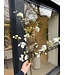 SILK-KA Ramo fiorito crema/verde | 118 cm