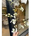 SILK-KA Rama de flor crema/verde | 118 cm