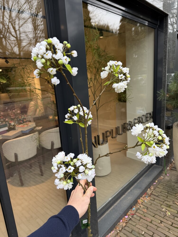 SILK-KA Rama de flor color crema | 132 cm