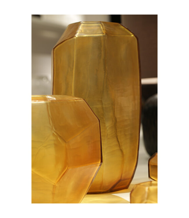 Guaxs Vaas Cubistic Tall | Clear/ Gold