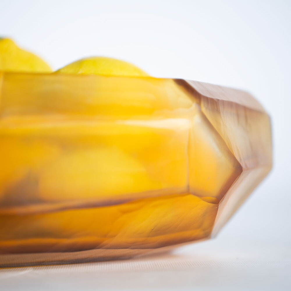 Guaxs Bol cubista | Transparente / Dorado