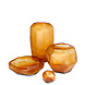 Guaxs Bol cubista | Transparente / Dorado