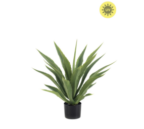 NU PUUR & GROEN Planta artificial para exterior - Agave 70 cm - Resistente a los rayos UV
