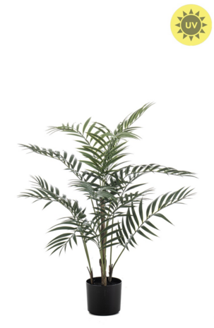 NU PUUR & GROEN Plante artificielle d'extérieur - Palmier Chameadorea 90 cm - Résistante aux UV