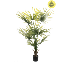 NU PUUR & GROEN Kunstig plante for utendørs bruk - Palme Washingtonia 120 cm - UV-bestandig