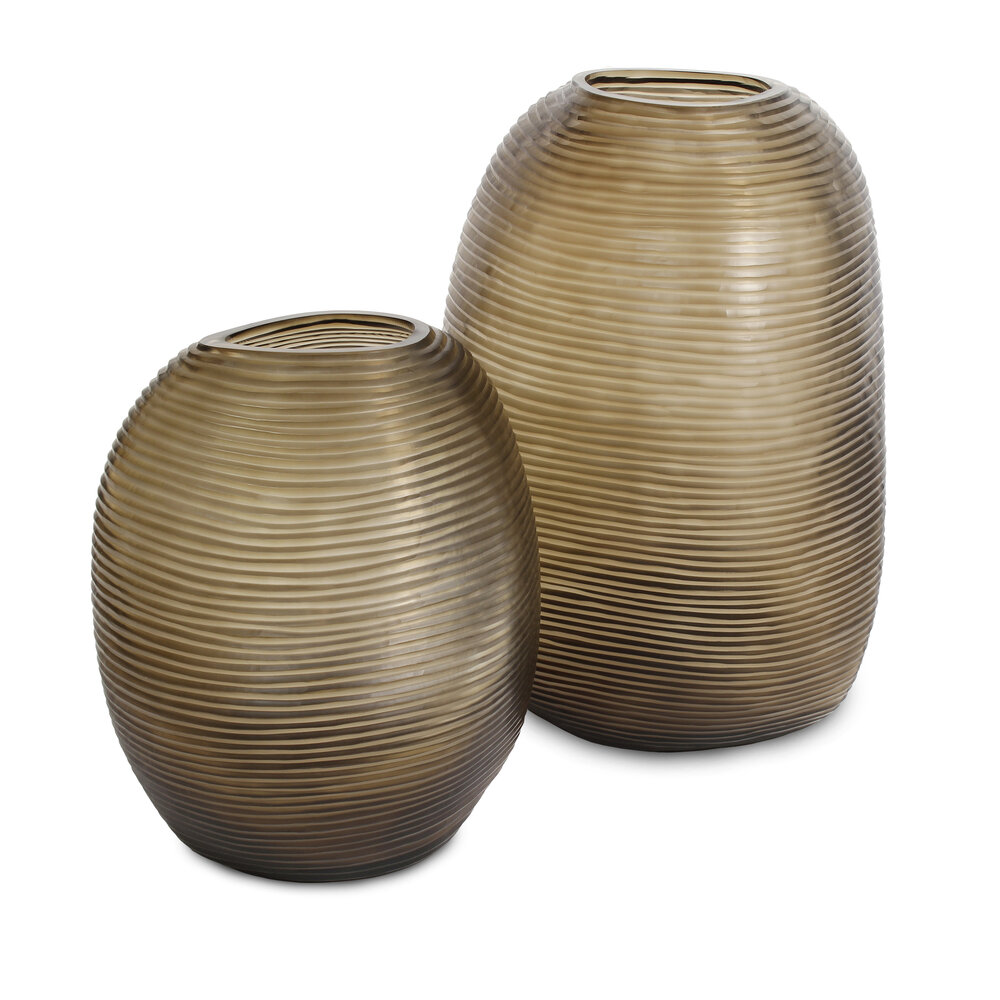 Guaxs Vase Patara Tall | Clear / Smoke gray