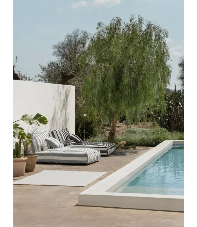 Blomus Cama de exterior STAY | Lily White/Black