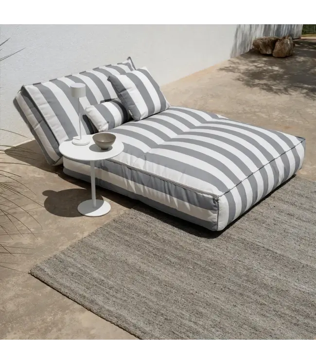 Blomus Cama de exterior STAY | Blanco lirio/Piel de elefante