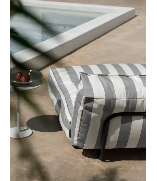 Blomus Letto da esterno STAY | Bianco giglio/pelle di elefante
