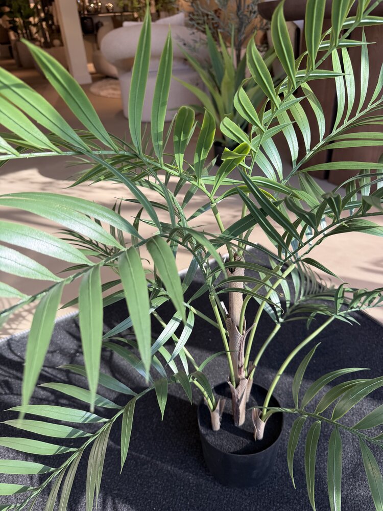 NU PUUR & GROEN Plante artificielle d'extérieur - Palmier Chameadorea 90 cm - Résistante aux UV