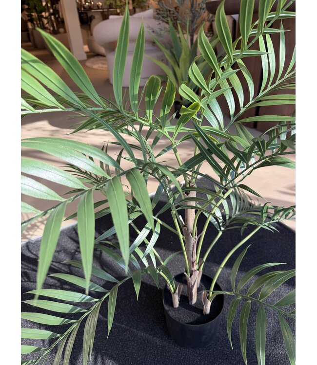 NU PUUR & GROEN Plante artificielle d'extérieur - Palmier Chameadorea 90 cm - Résistante aux UV