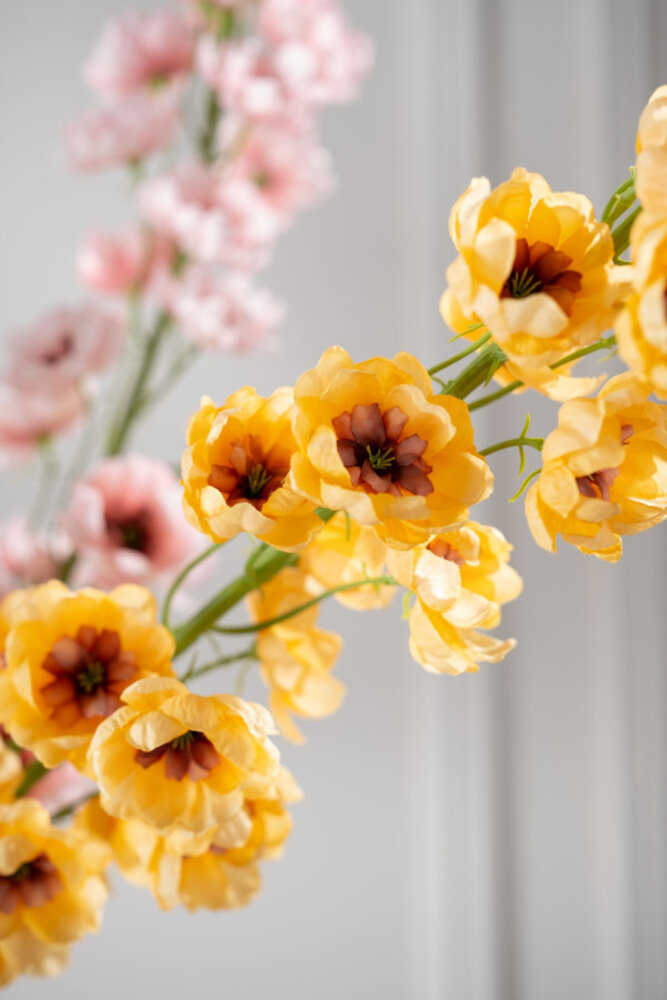 SILK-KA Delphinium Steel Oranje | 127 cm