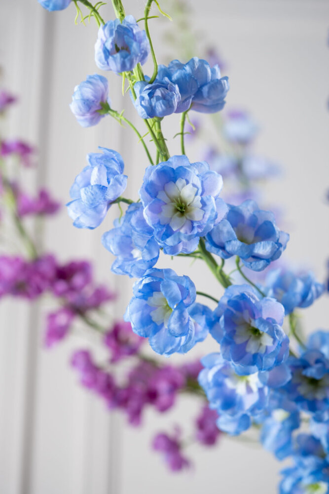 SILK-KA Delphinium Bleu Acier | 127 cm
