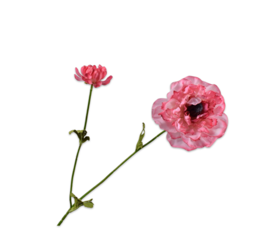 SILK-KA Ranunculus Branch Pink RT | 63 cm