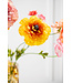 SILK-KA Branche de renoncule jaune RT | 63 cm