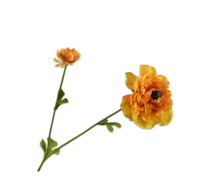 SILK-KA Rama de Ranúnculo Amarillo RT | 63 cm