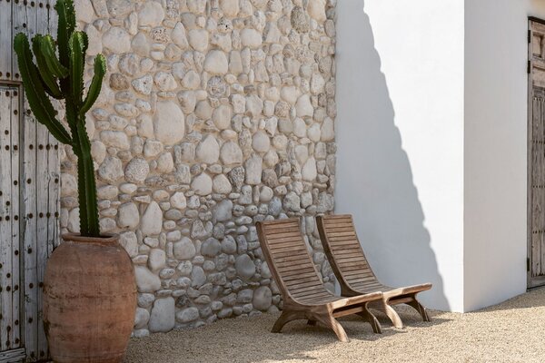 GOMMAIRE Outdoor | Organic Living Sessel Sachin | Teakholz Naturgrau